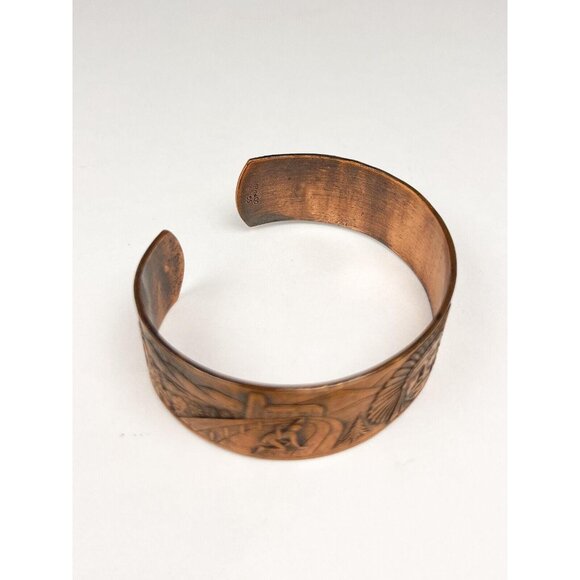 Vintage copper Native American Cuff - Picture 6 of 7